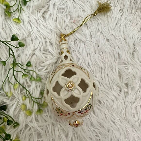 Lenox Hanging  Ornament ~ Inner‎ Glow CHINA JEWELED SPHERE - Picture 1 of 7